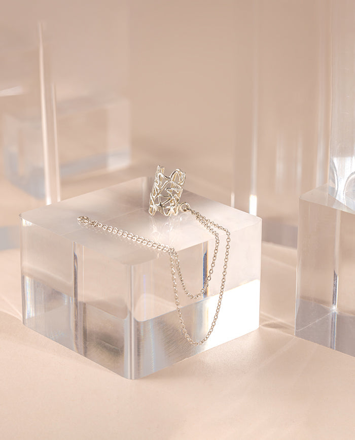 Ear Chain Coralia en Plata
