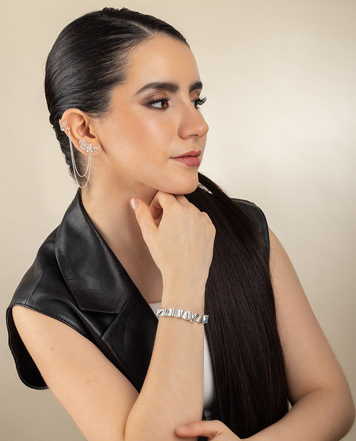 Ear Chain Coralia en Plata