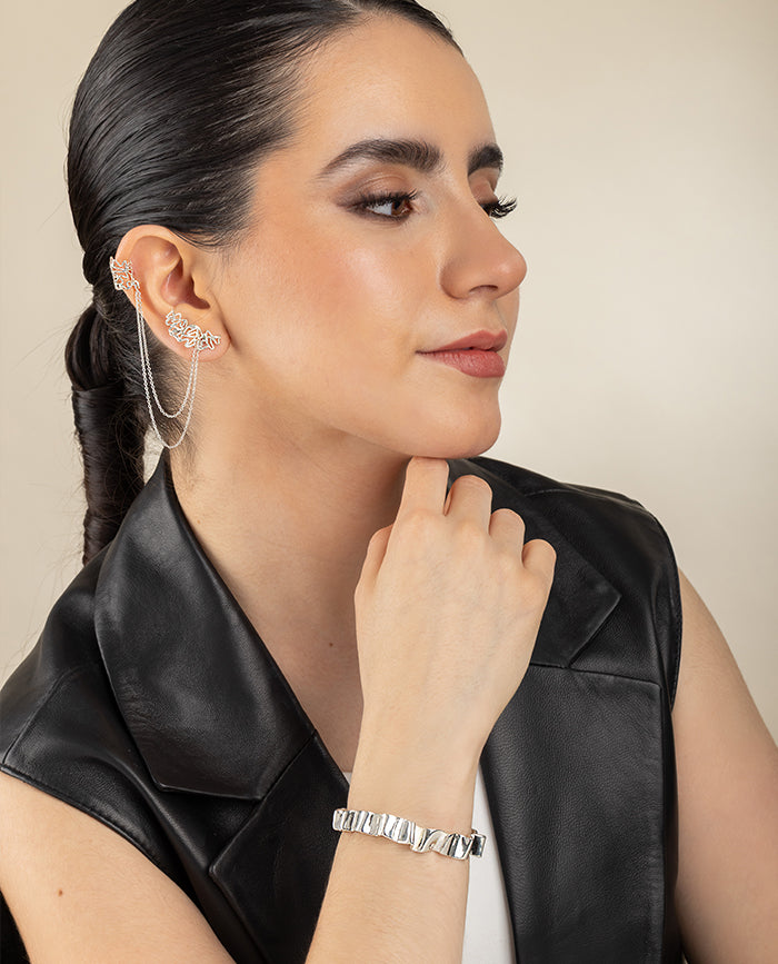 Ear Chain Coralia en Plata