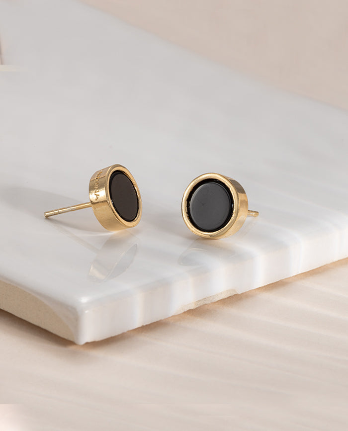 Aretes Balmori Ágata Negra