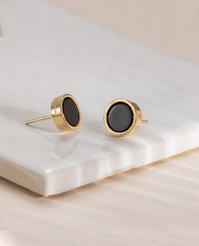 Aretes Balmori Ágata Negra