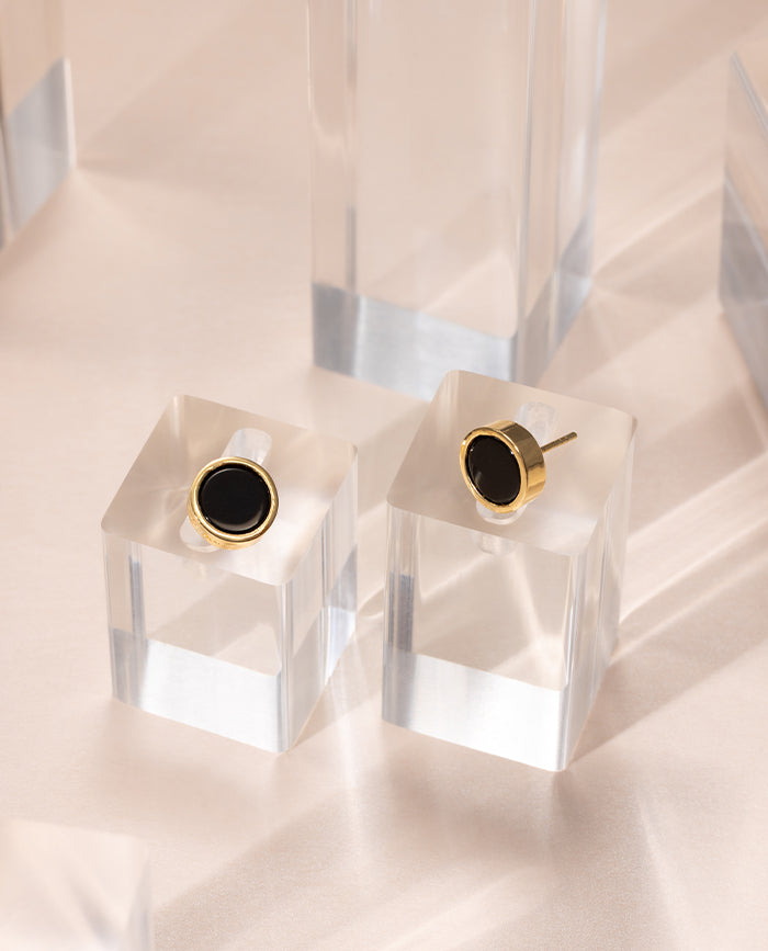 Aretes Balmori Ágata Negra