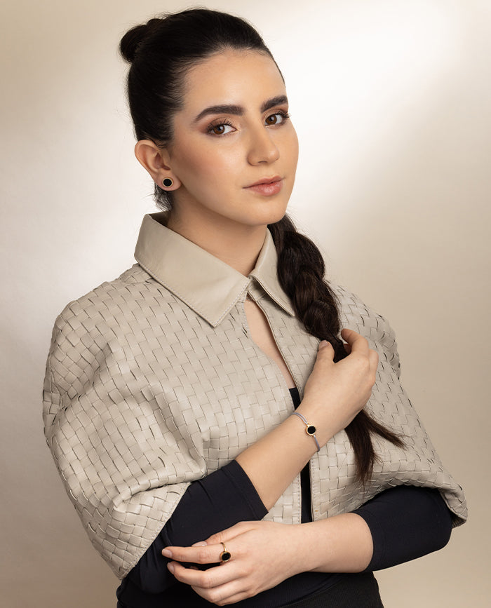 Aretes Balmori Ágata Negra