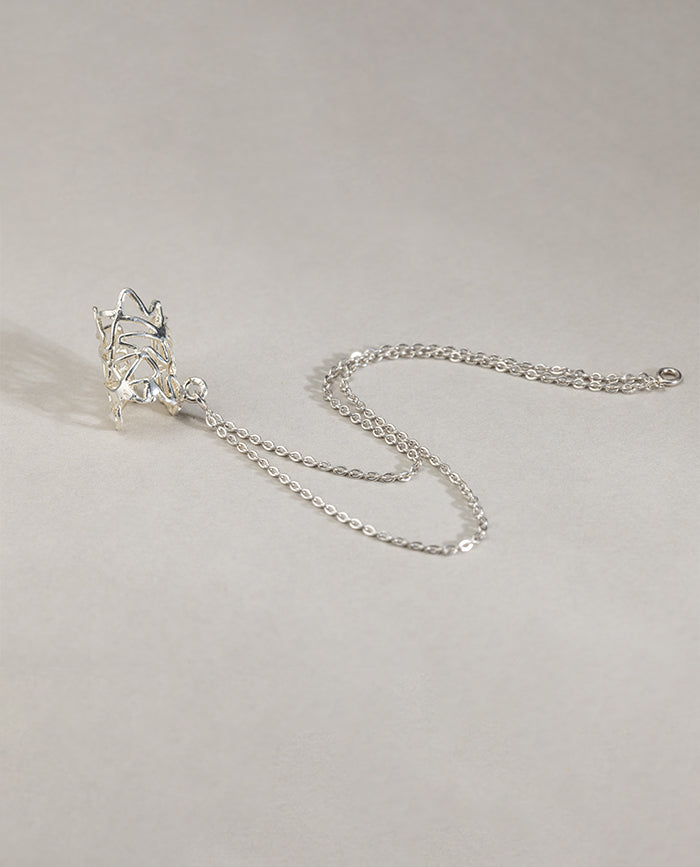 Ear Chain Coralia en Plata