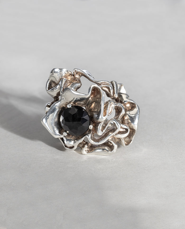 Anillo Erica con Onix en Plata