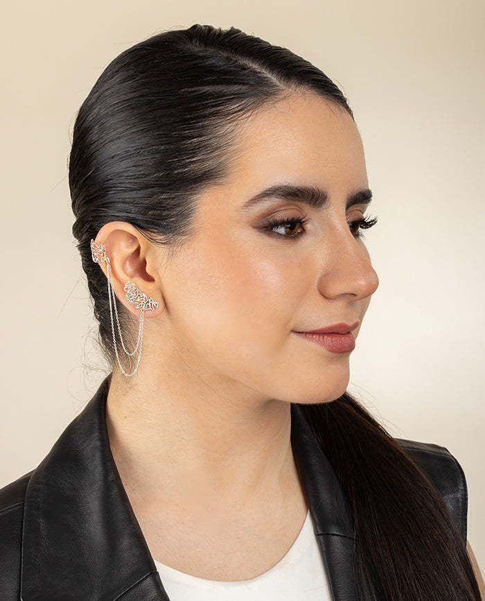 Ear Chain Coralia en Plata