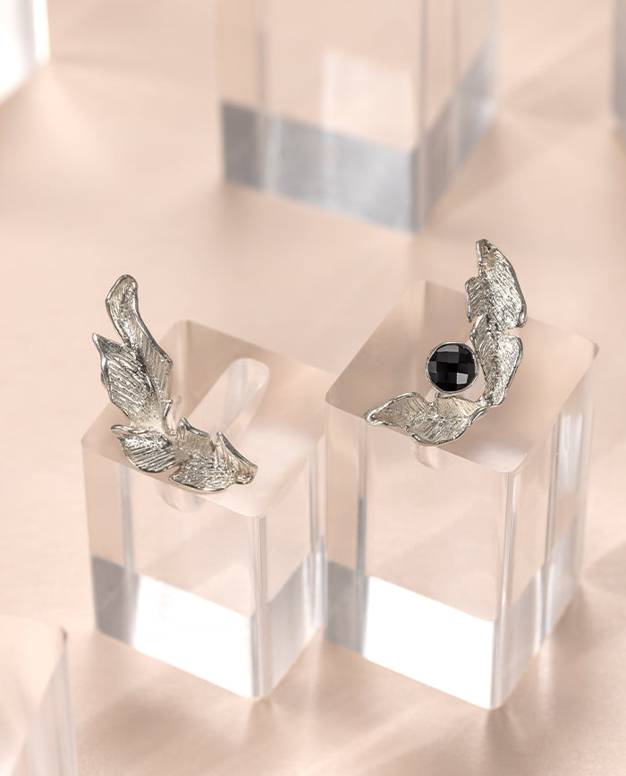Aretes Valerie con Onix en Plata