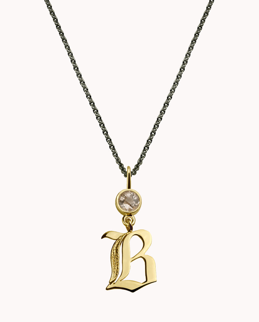 Initial Necklace Girl B