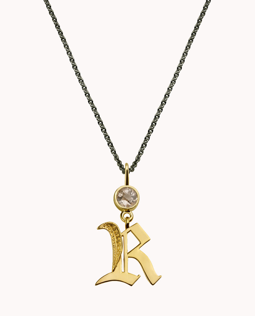Girl Initial Necklace R