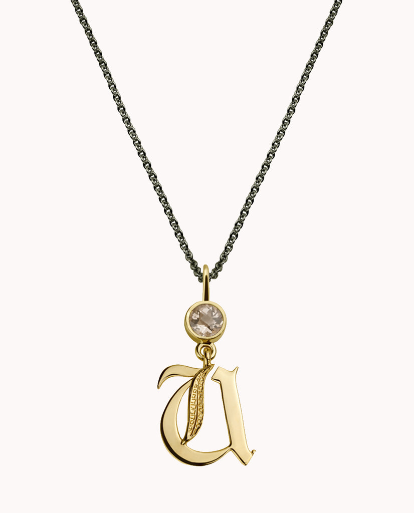 Girl U Initial Necklace