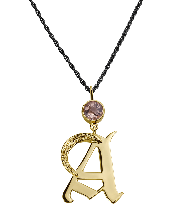 Large Initial Necklace A