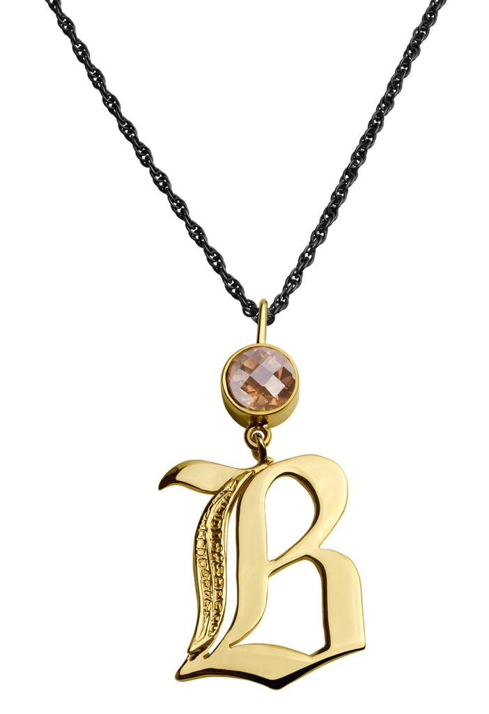 Large Initial B Necklace
