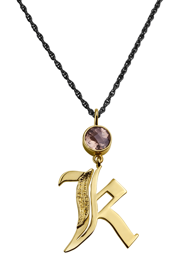 Large Initial K Necklace