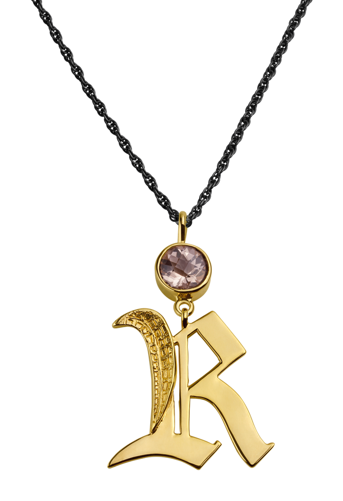 Large Initial R Necklace