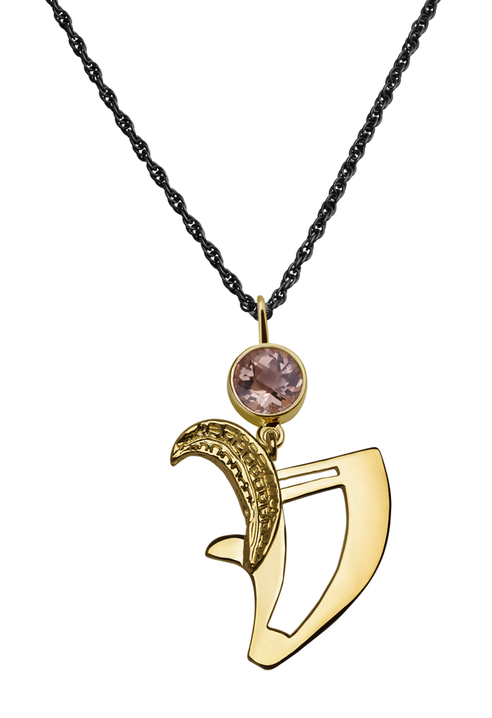 Large V Initial Necklace